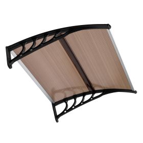 [Same Code: 27539880]40*38in Household Application Door & Window Rain Cover Eaves Brown Board & Black Holder