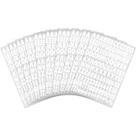 1680pcs Iron On Heat Transfer Letters And Numbers Alphabets Fabric Vinyl Letter DIY For Sport Jerseys T Shirts Clothes Slogan Printing Crafts Dec (Option: White)