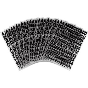 1680pcs Iron On Heat Transfer Letters And Numbers Alphabets Fabric Vinyl Letter DIY For Sport Jerseys T Shirts Clothes Slogan Printing Crafts Dec (Option: Black)